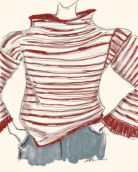 Red striped sweater 440 xxx q85