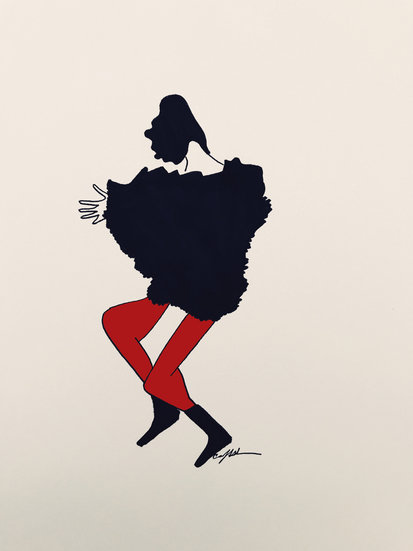 Black top red titghts pose 413 xxx q85