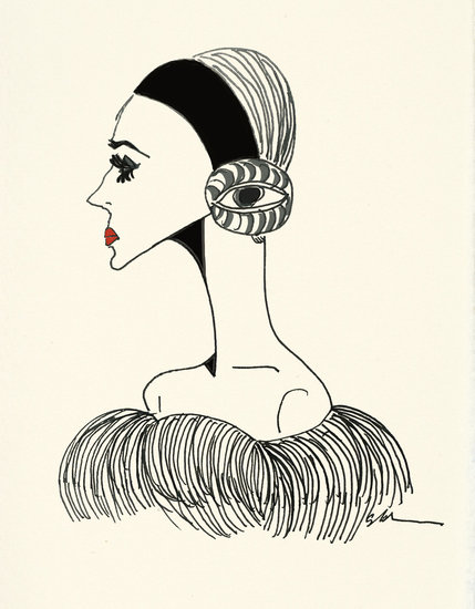 Schiaparelli fringe dress eye earring  429 xxx q85