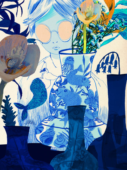 Mermaid vase 411 xxx q85